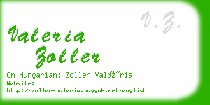 valeria zoller business card